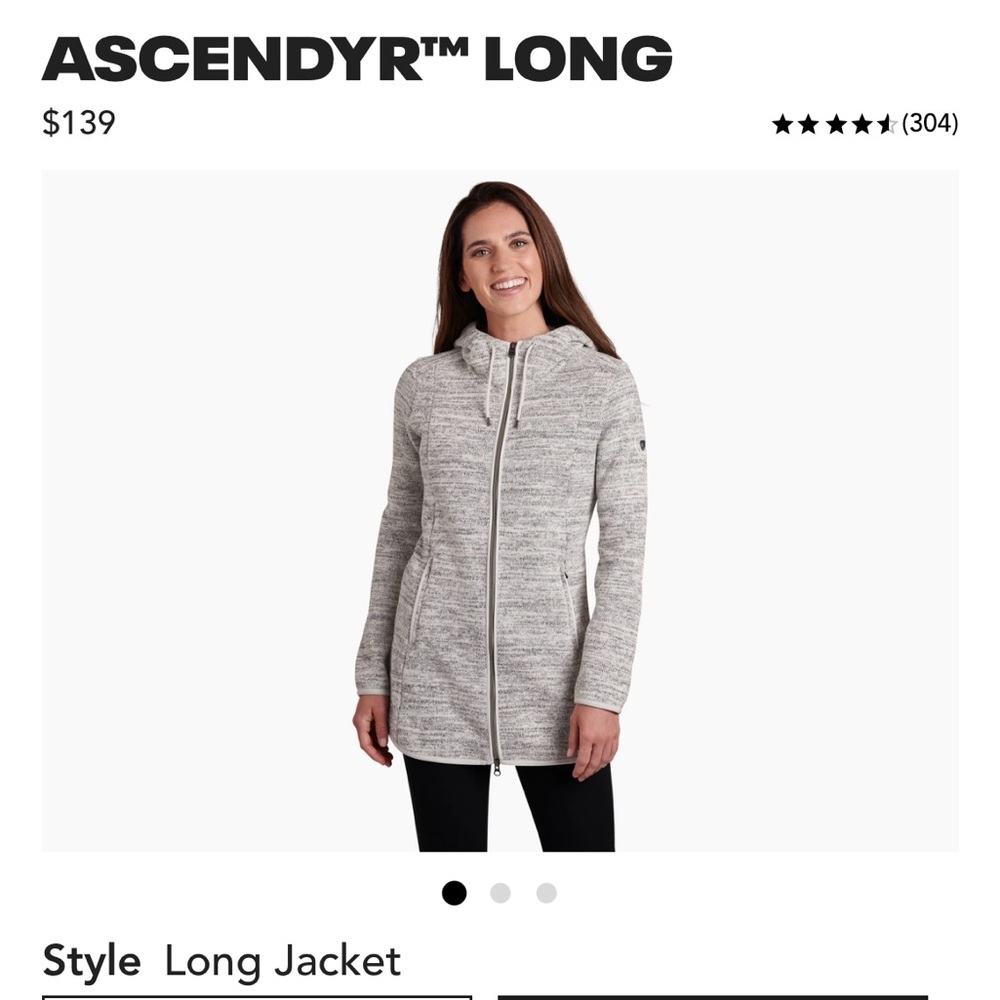 Kuhl’s Gray ASCENDYR™ LONG Women’s Hoody